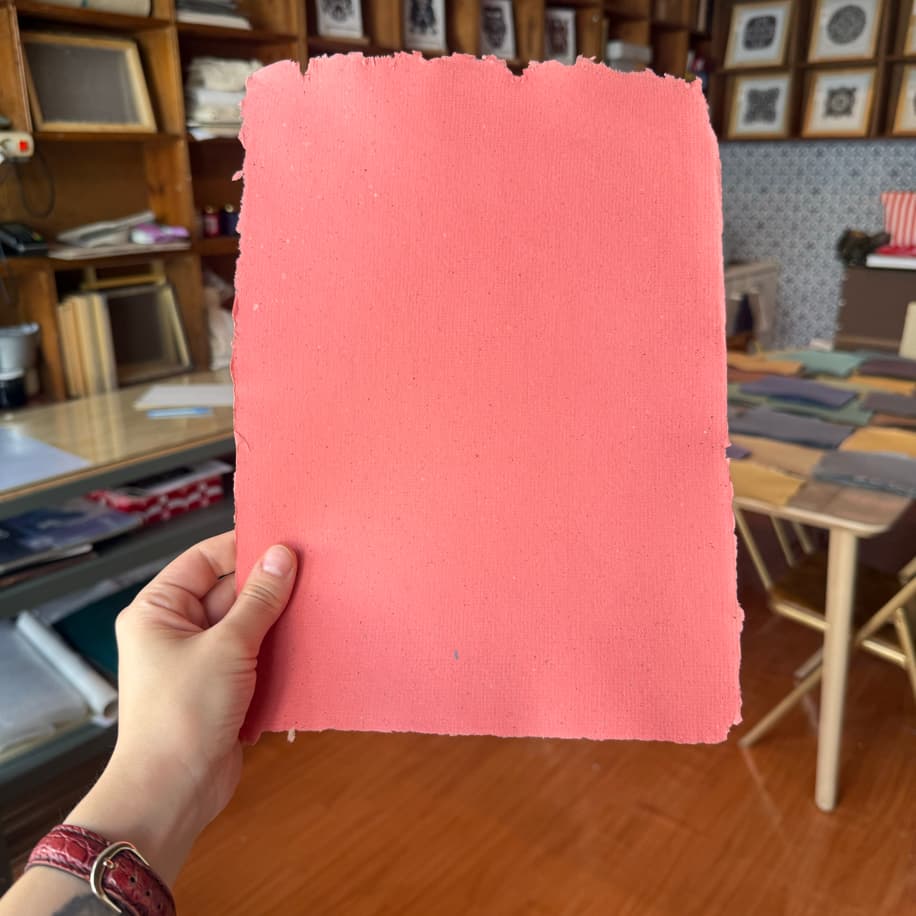 El Yapımı Kâğıt -Parlak pembe
