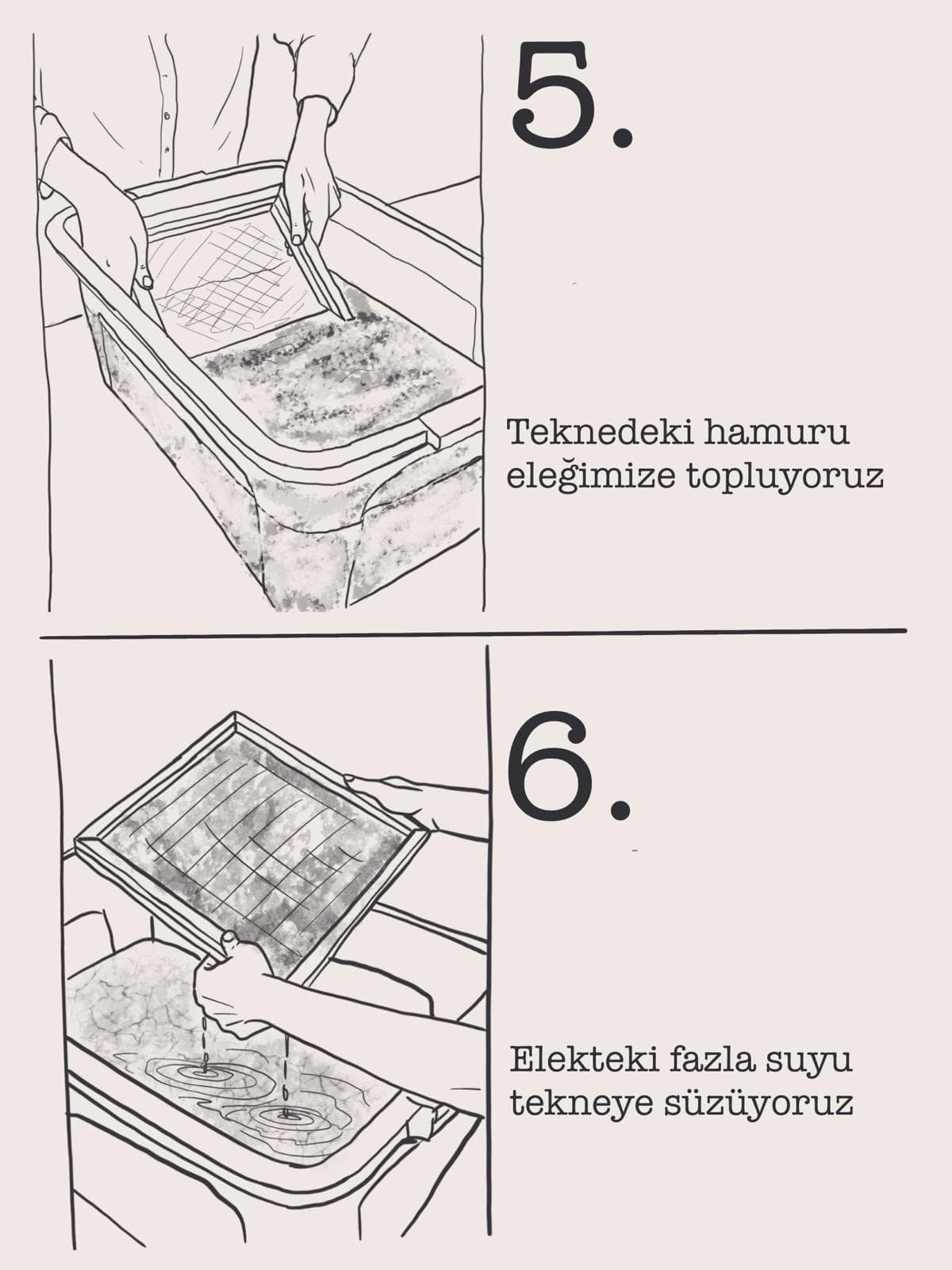 5 · 6: Eleğe alma, suyu süzme